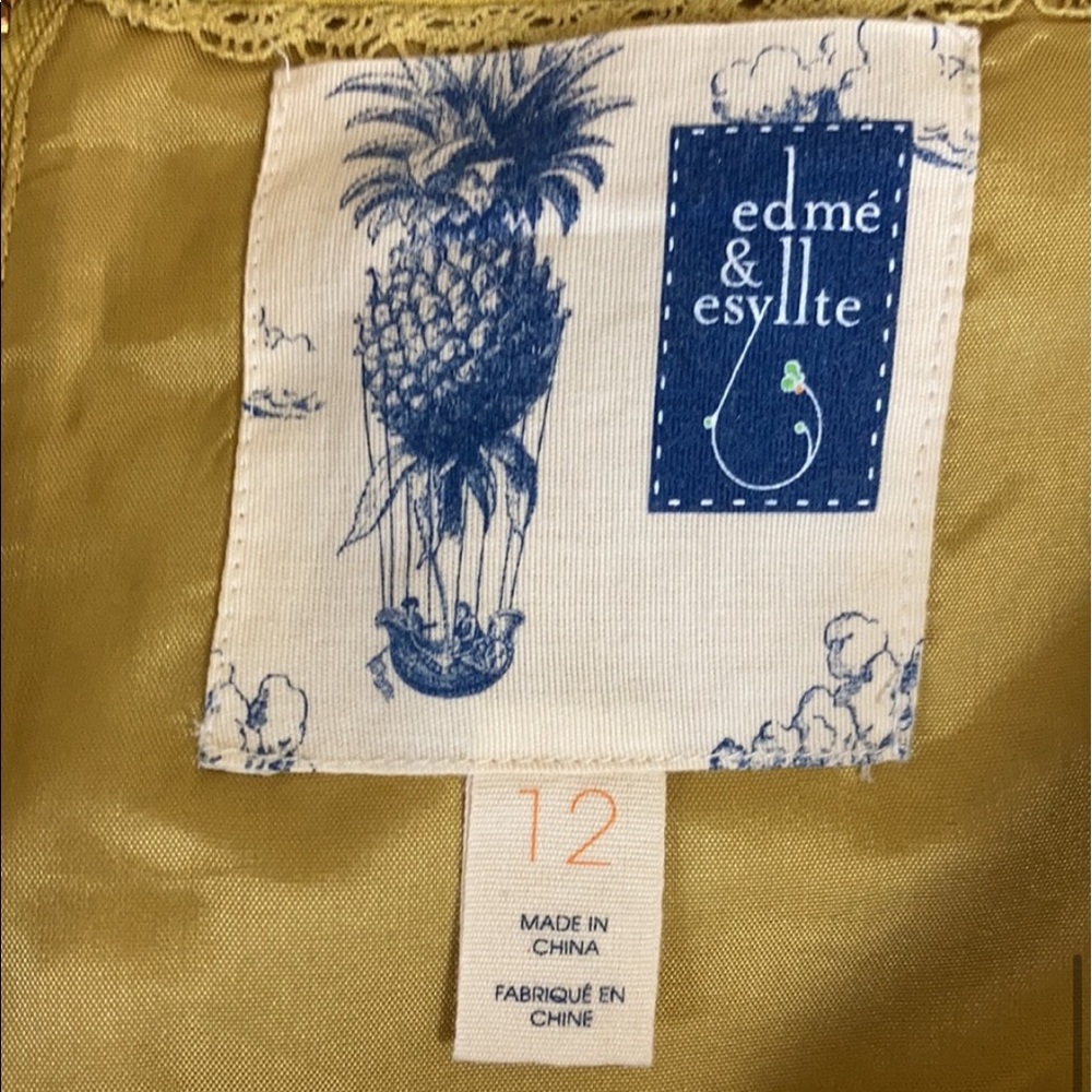 Anthropologie Tulip Floral Mustard Skirt 12 - Picture 8 of 11